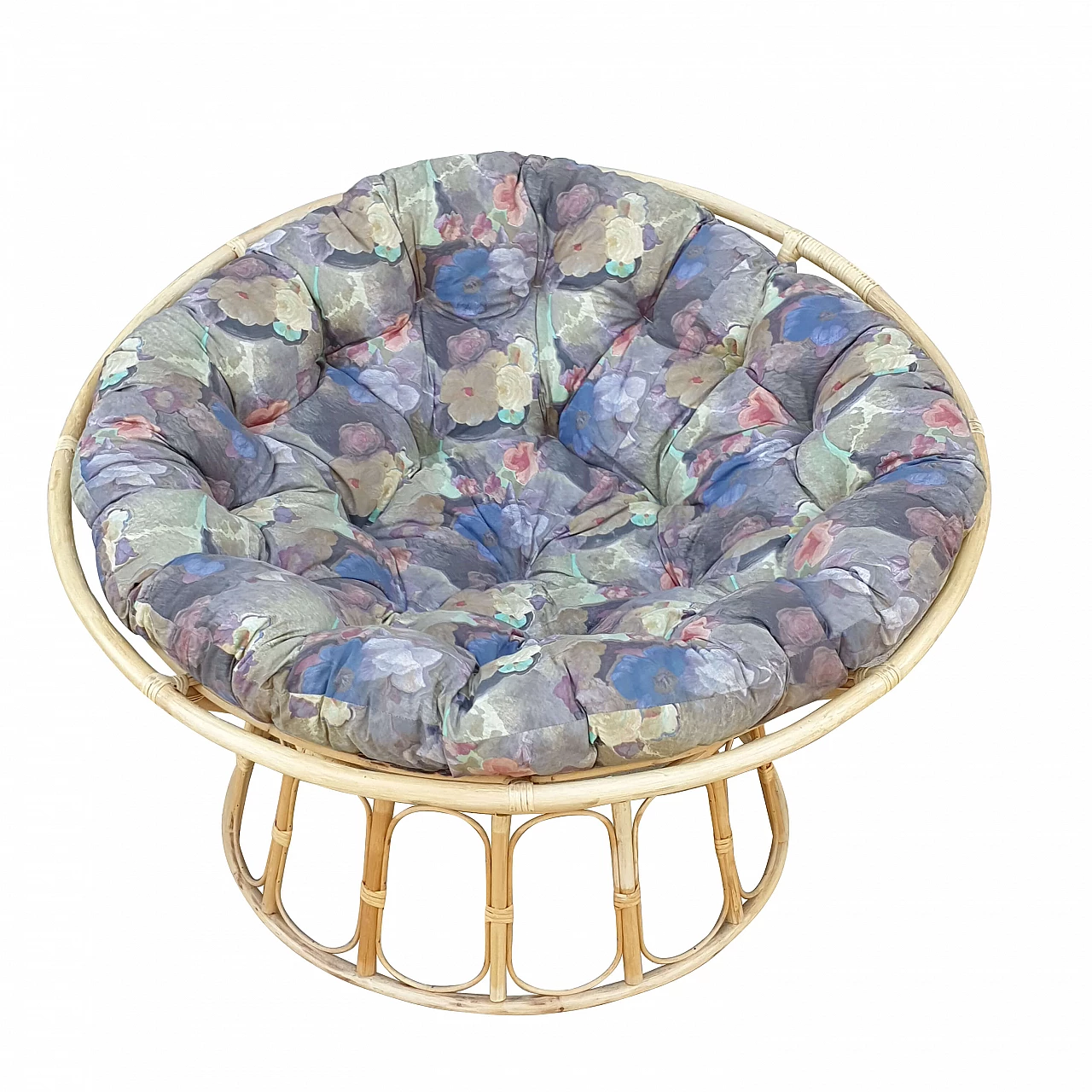 Poltrona rotonda in bambù, anni '70 1337145