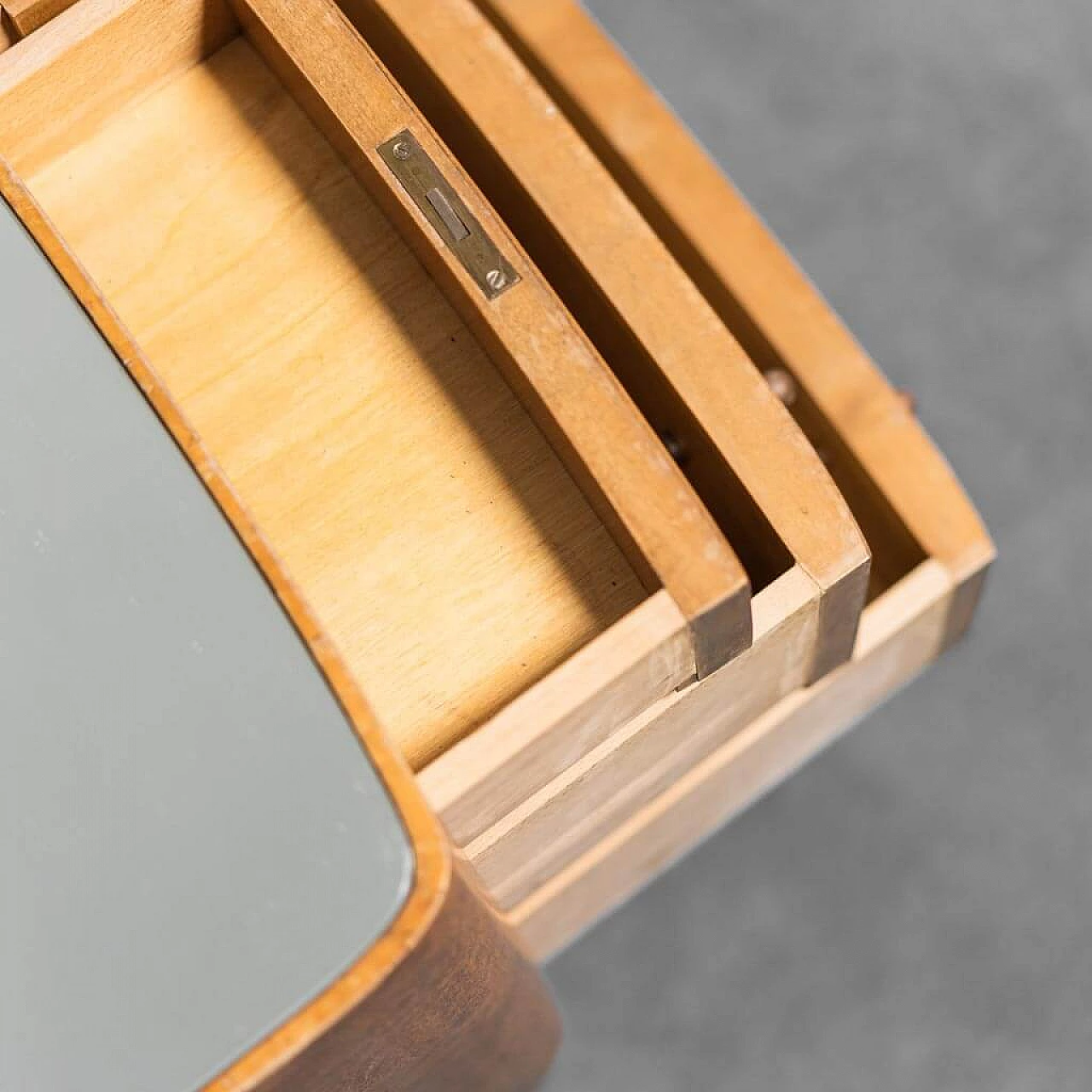 Wooden chest of drawers with mirror, 1940s 1337662