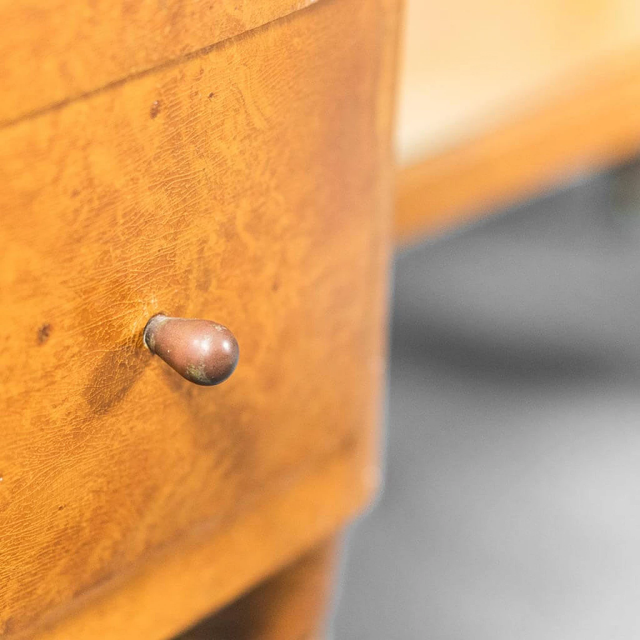 Wooden chest of drawers with mirror, 1940s 1337664