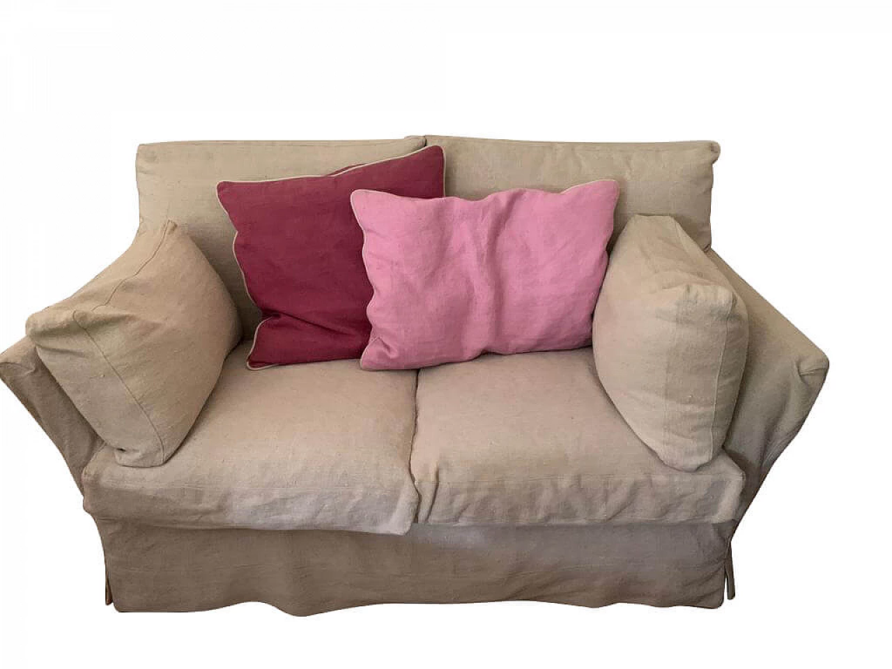 Divano in lino a 2 posti, inizio '900 1337694