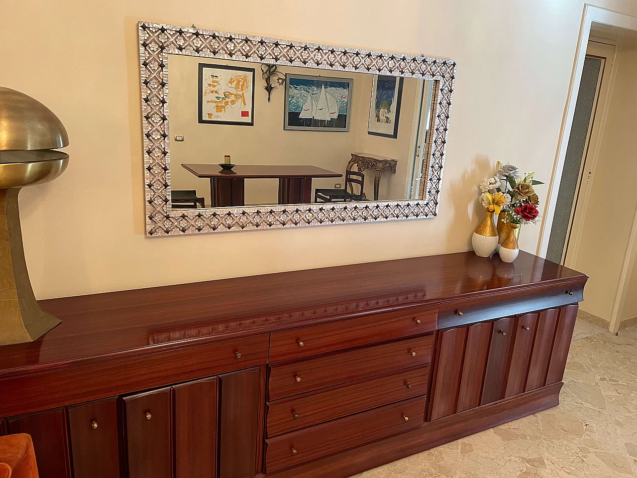 Sideboard in Padouk wood by Luciano Frigerio, 1970s 1339389