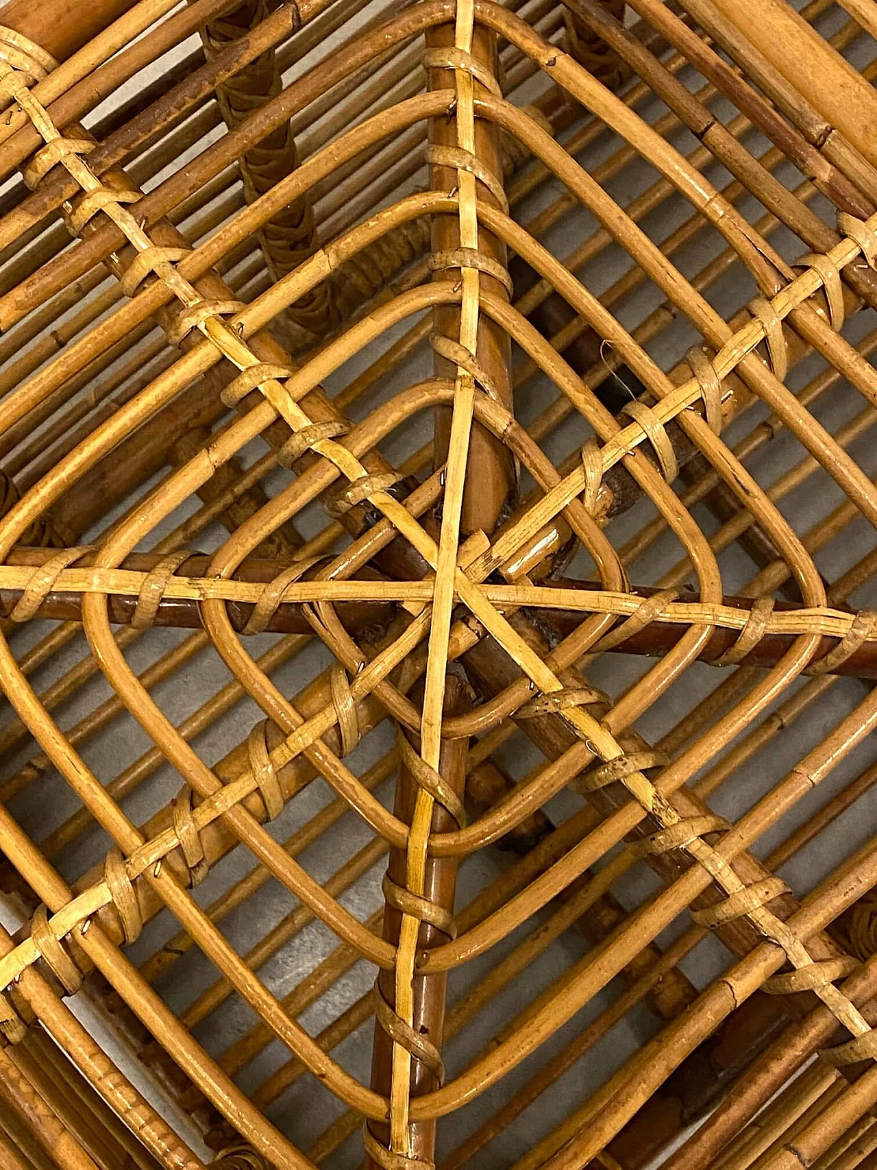 Cesta in vimini e bambù, anni '70 1339454