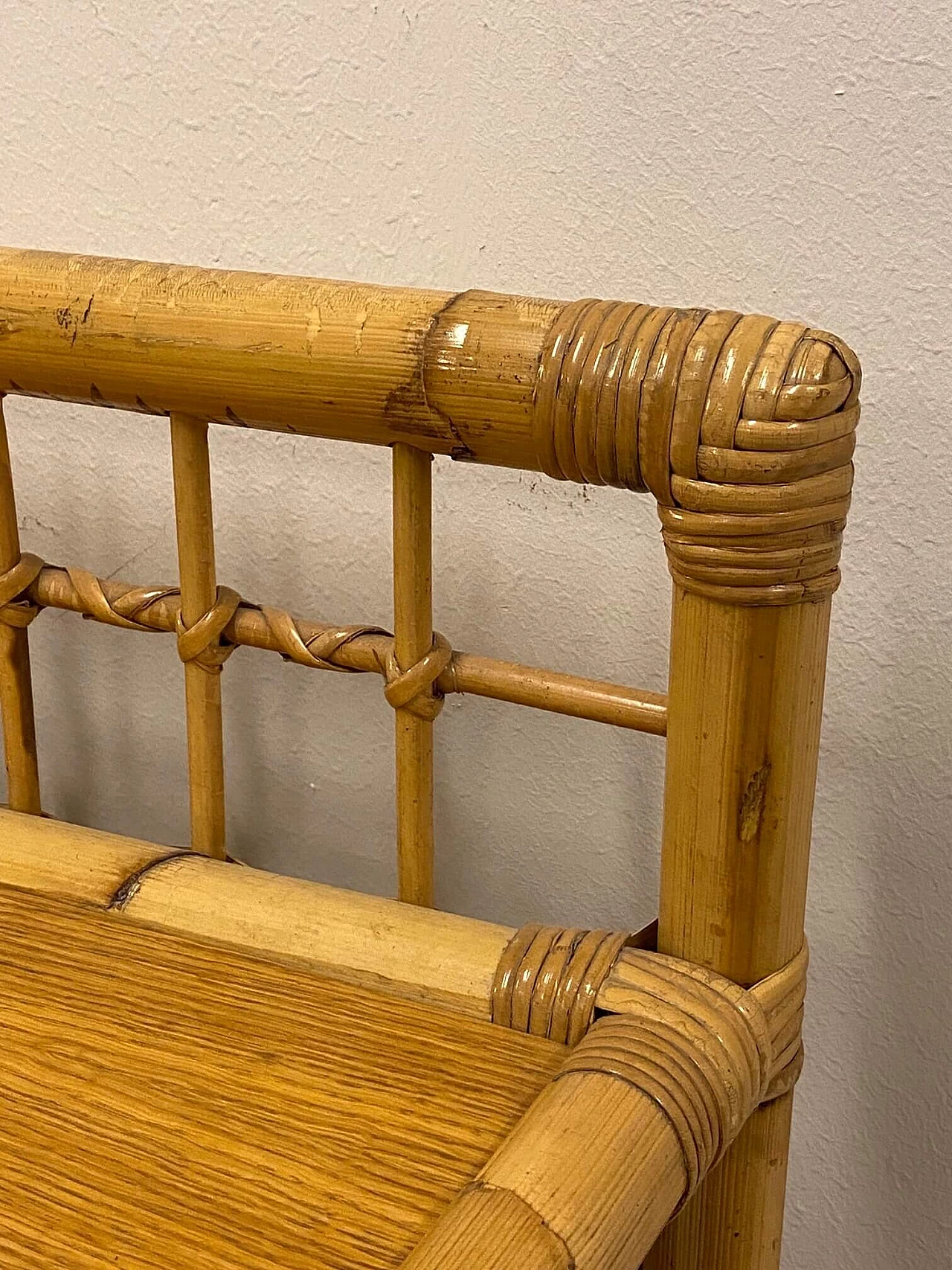 Scaffale in bambù e vimini, anni '70 1339473