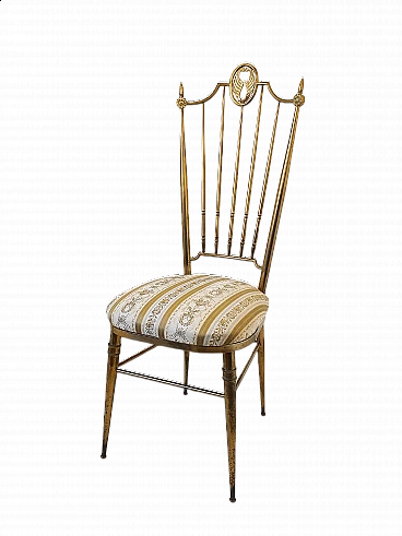Chiavarina brass chair by Giuseppe Gaetano Descalzi, 1950s