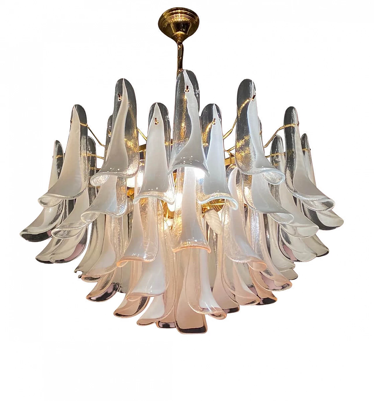 Lampadario con piume in vetro di Murano di La Murrina, anni '60 1340494