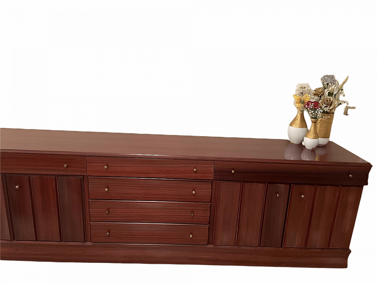 Credenza in legno Padouk di Luciano Frigerio, anni '70 1340840