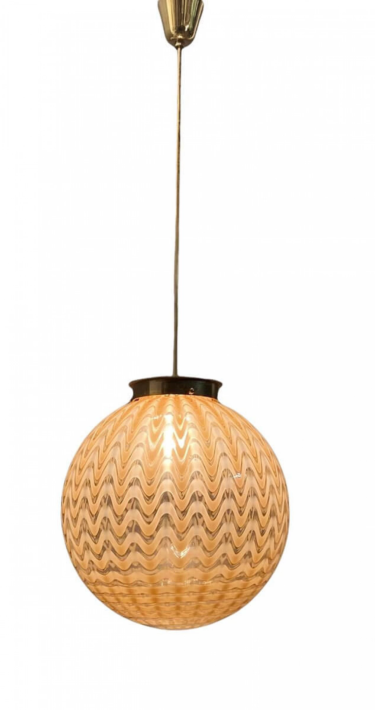 Sfera chandelier by Ludovico Diaz De Santillana for Venini, 1960s 1341073