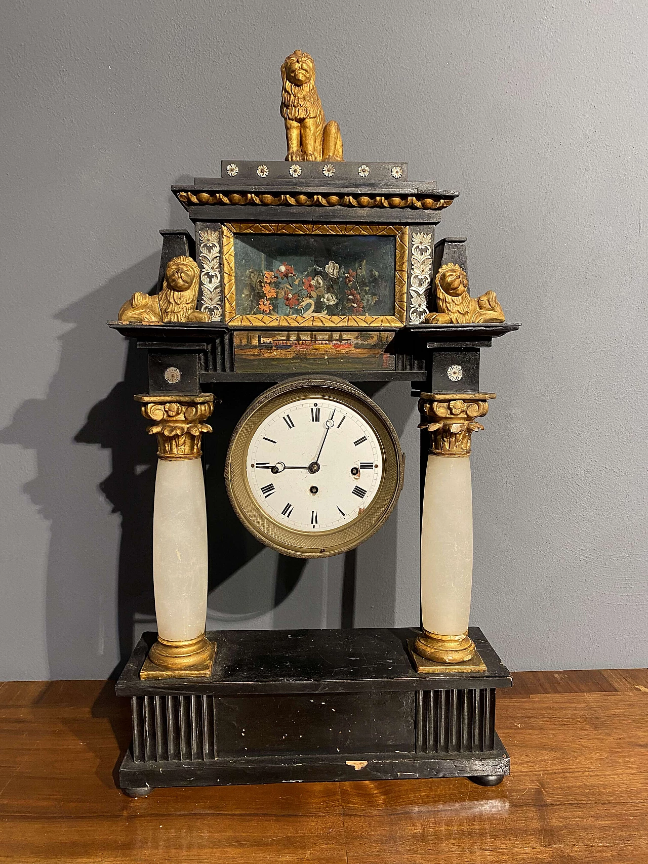 Directory clock with alabaster columns, '700 1341834