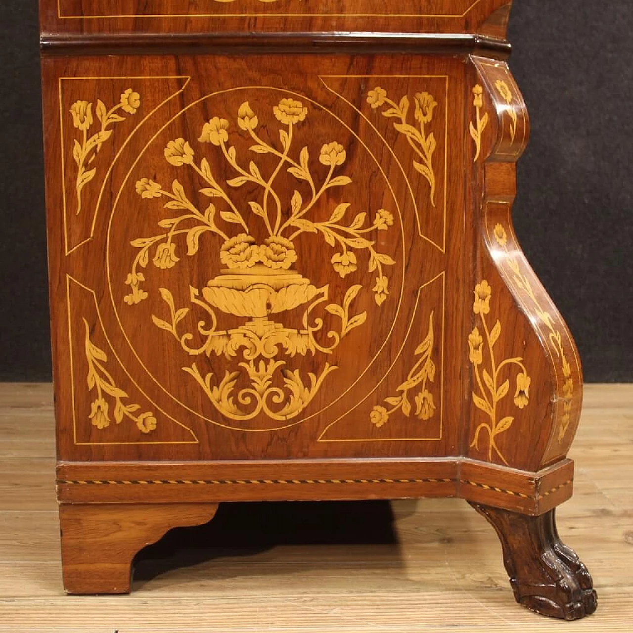 Trumeau olandese in legno intarsiato 1342143