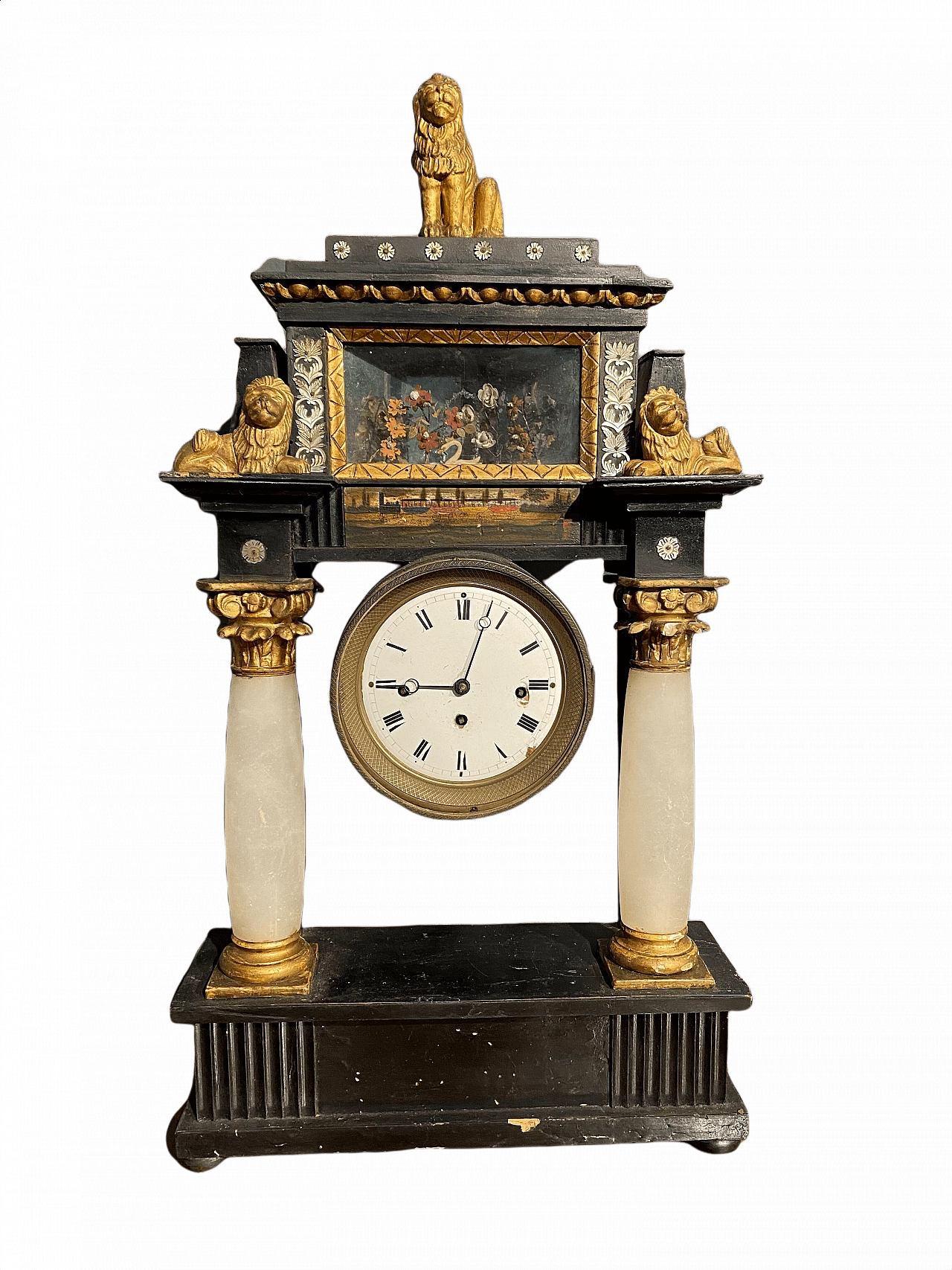 Directory clock with alabaster columns, '700 1342173