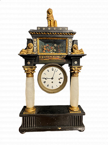 Directory clock with alabaster columns, '700