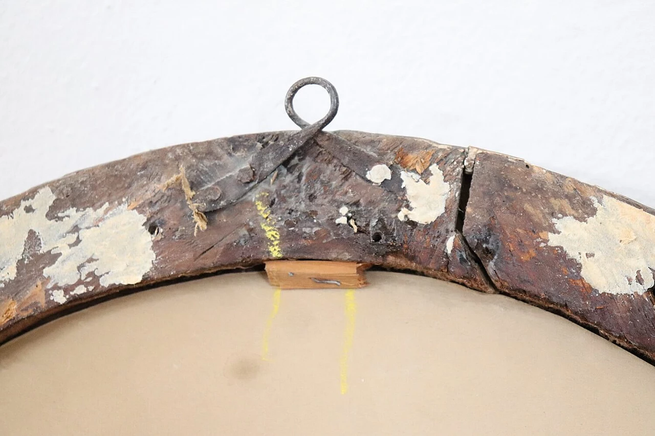 Oval mirror in carved wood, 17th century 1342241