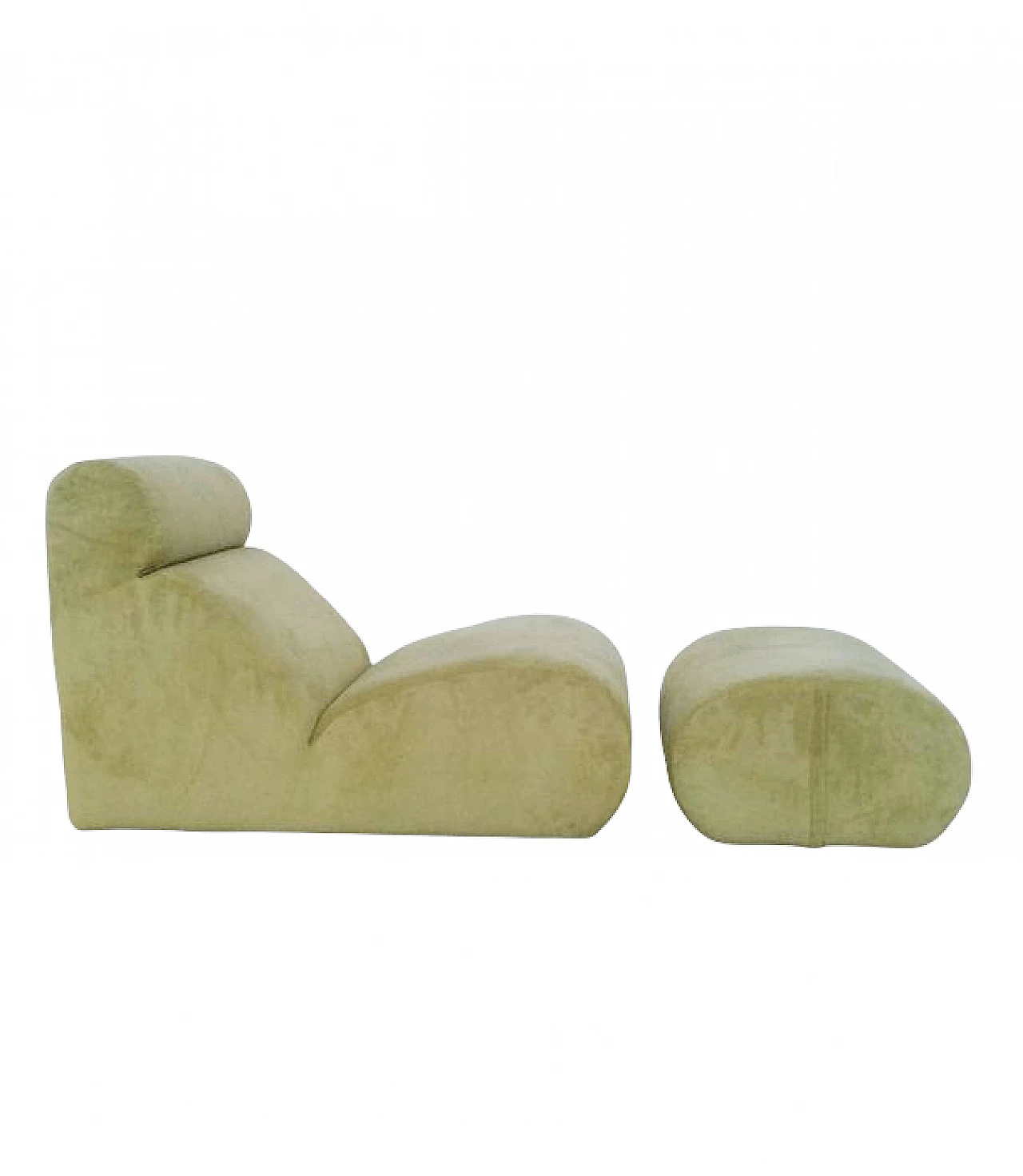 Bobo armchair with pouf in fabric by Cini Boeri for Arflex, 60s 1343050