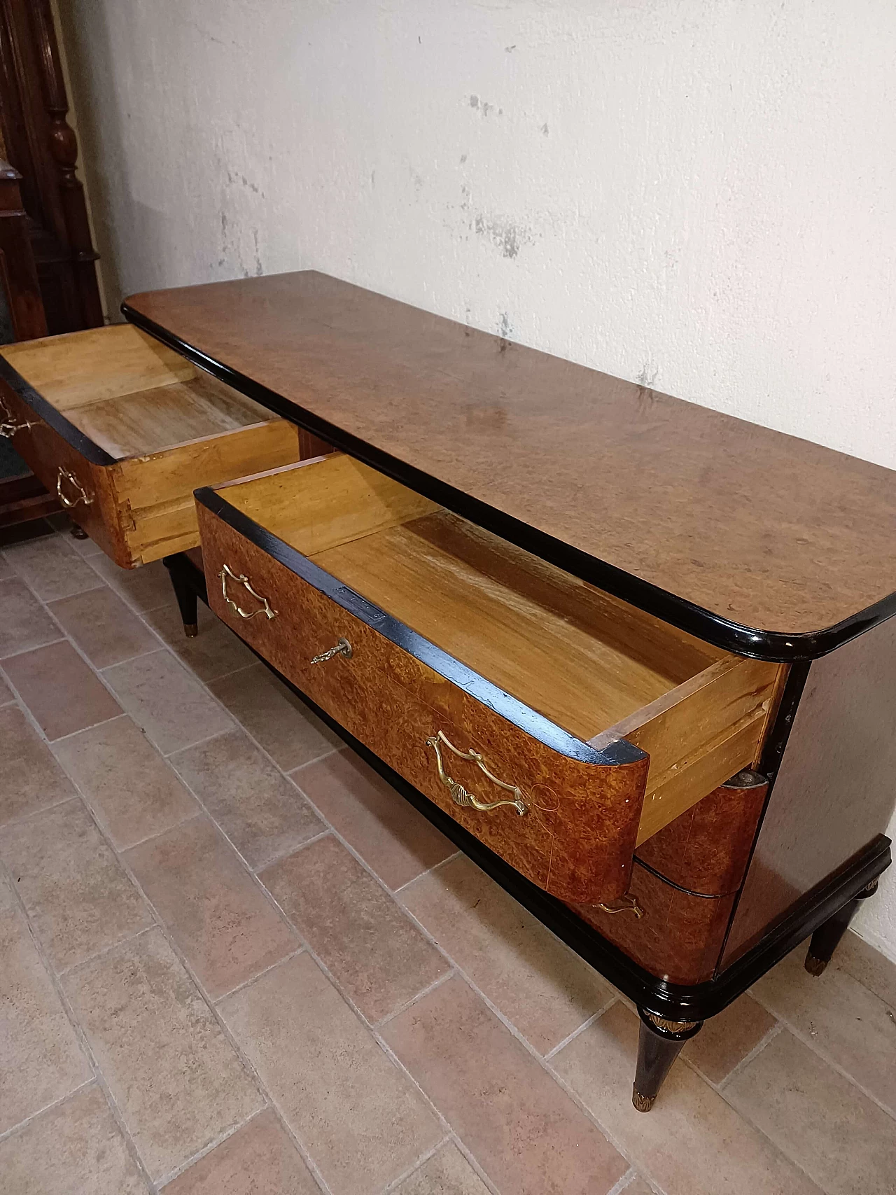 Cassettone Art Déco con 6 cassetti, anni '30 1343167