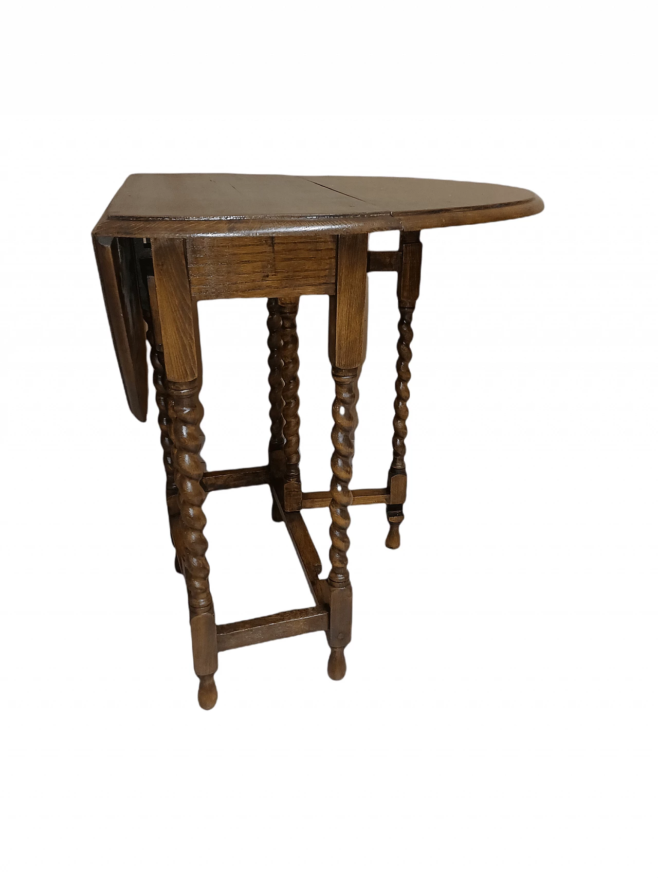 English folding oak coffee table, late 19th century 1343243