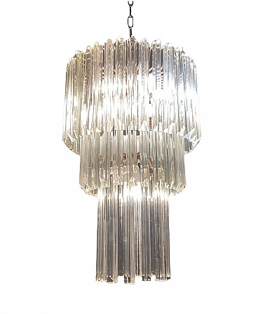 Murano glass chandelier with trihedral, 1970s