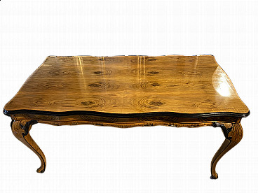 Chippendale table with walnut-root top, early 20th century