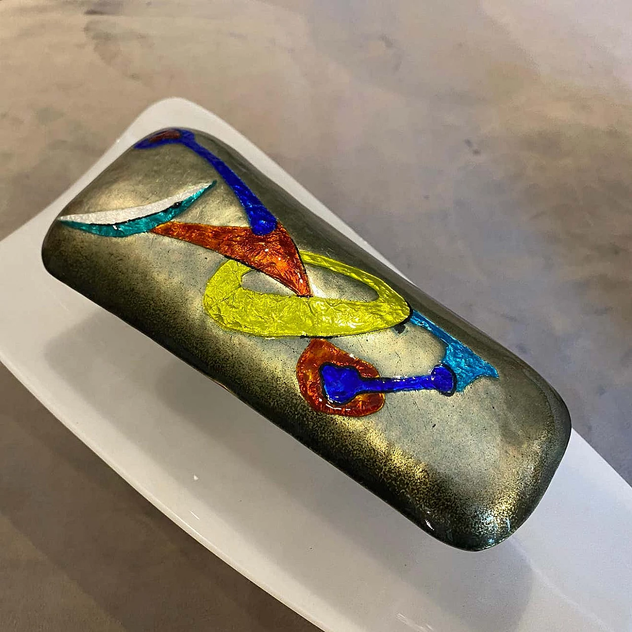 Coppia di appliques in plexiglass, rame e ottone di Paolo De Poli, anni '60 1343455