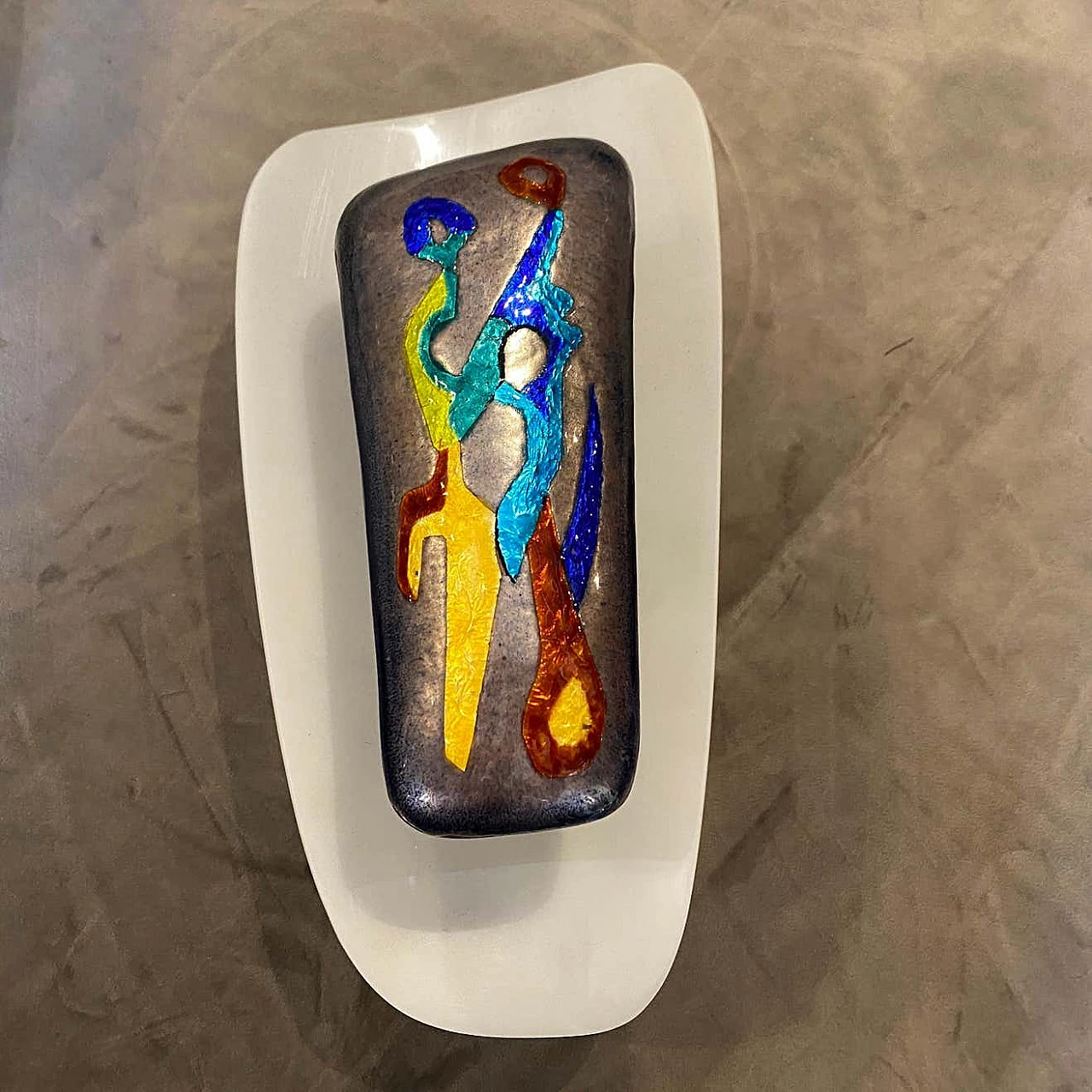 Coppia di appliques in plexiglass, rame e ottone di Paolo De Poli, anni '60 1343463