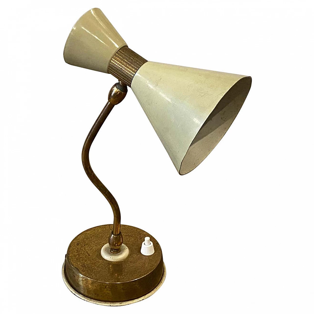 Desk lamp in the manner of Stilnovo in brass, 50s 1343464