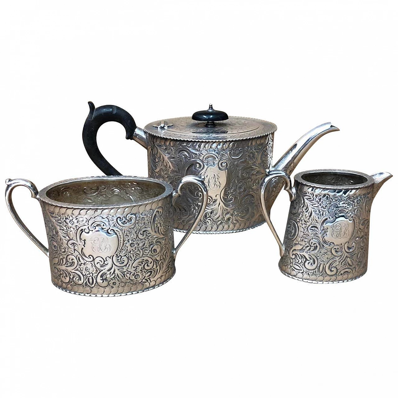 Victorian tea set in silver plated, 19th century 1343481