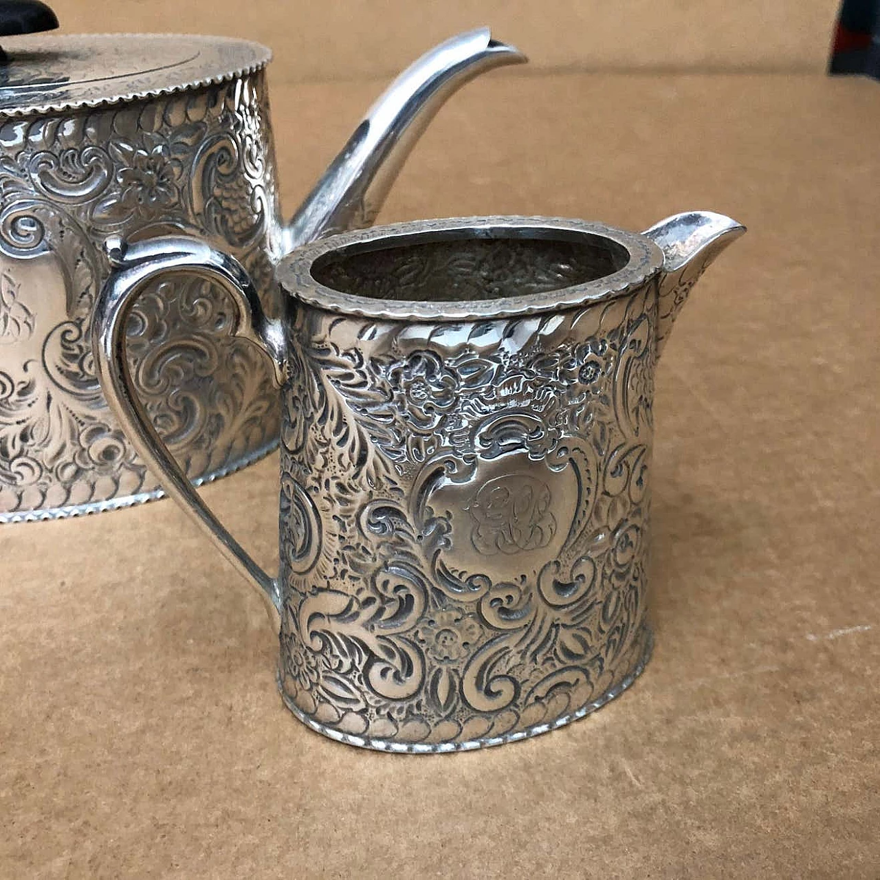 Victorian tea set in silver plated, 19th century 1343483