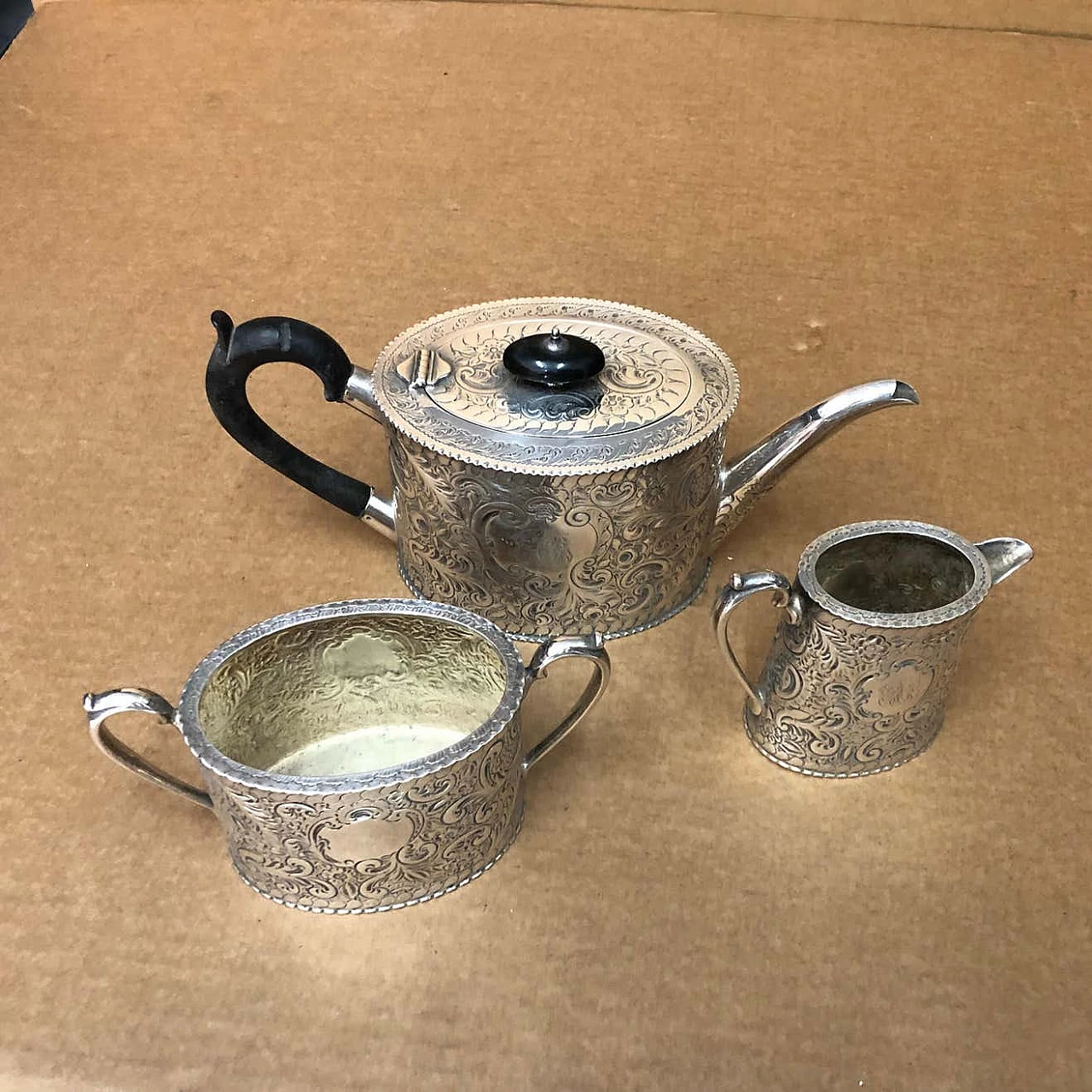 Victorian tea set in silver plated, 19th century 1343484
