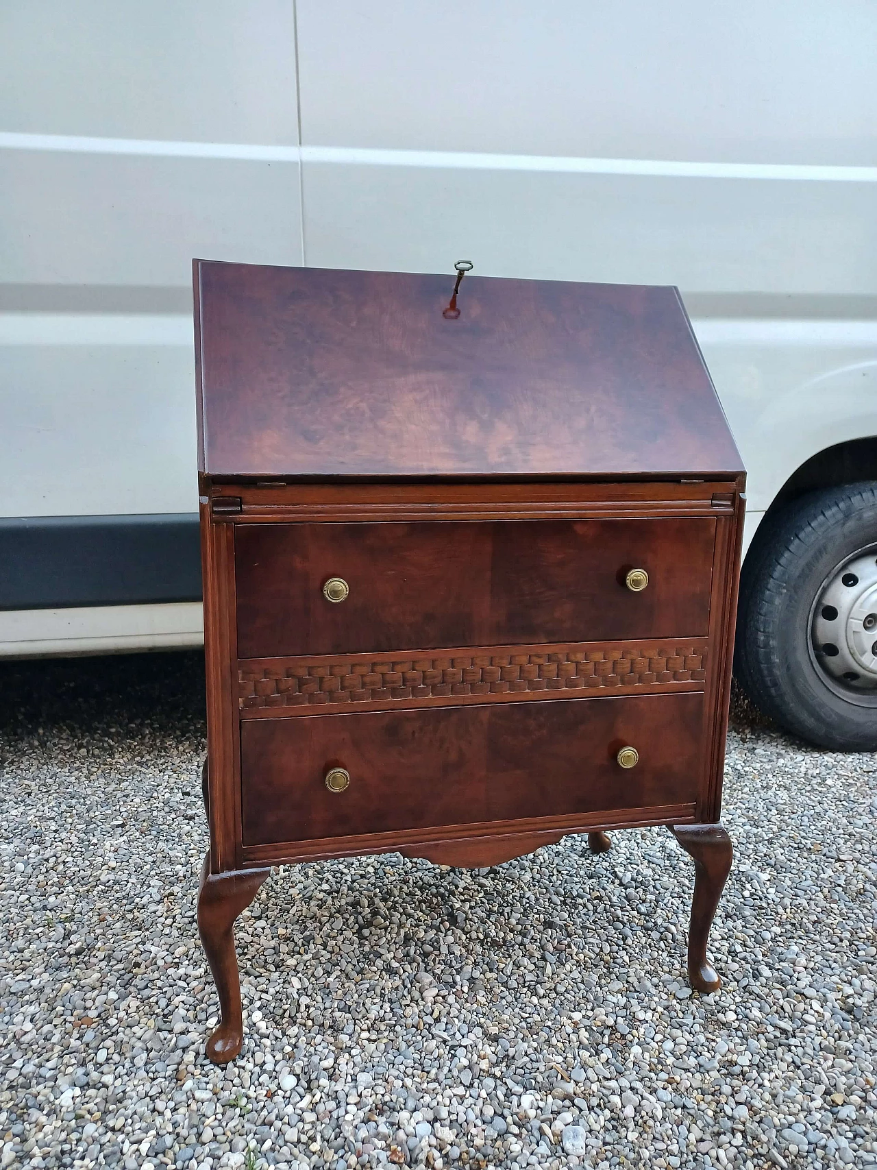 Ribalta inglese in mogano, anni '40 1343527