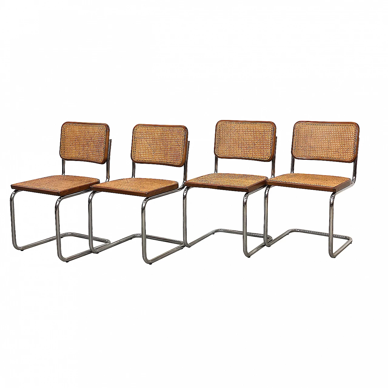 4 Sedie Cesca marroni di Marcel Breuer, anni '70 1343528