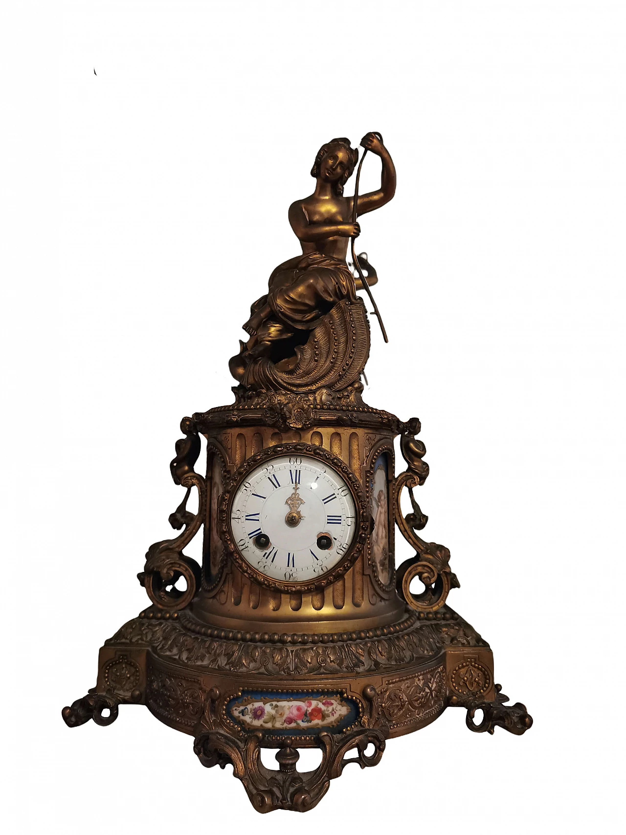 Brass table clock, 1940s 1344080