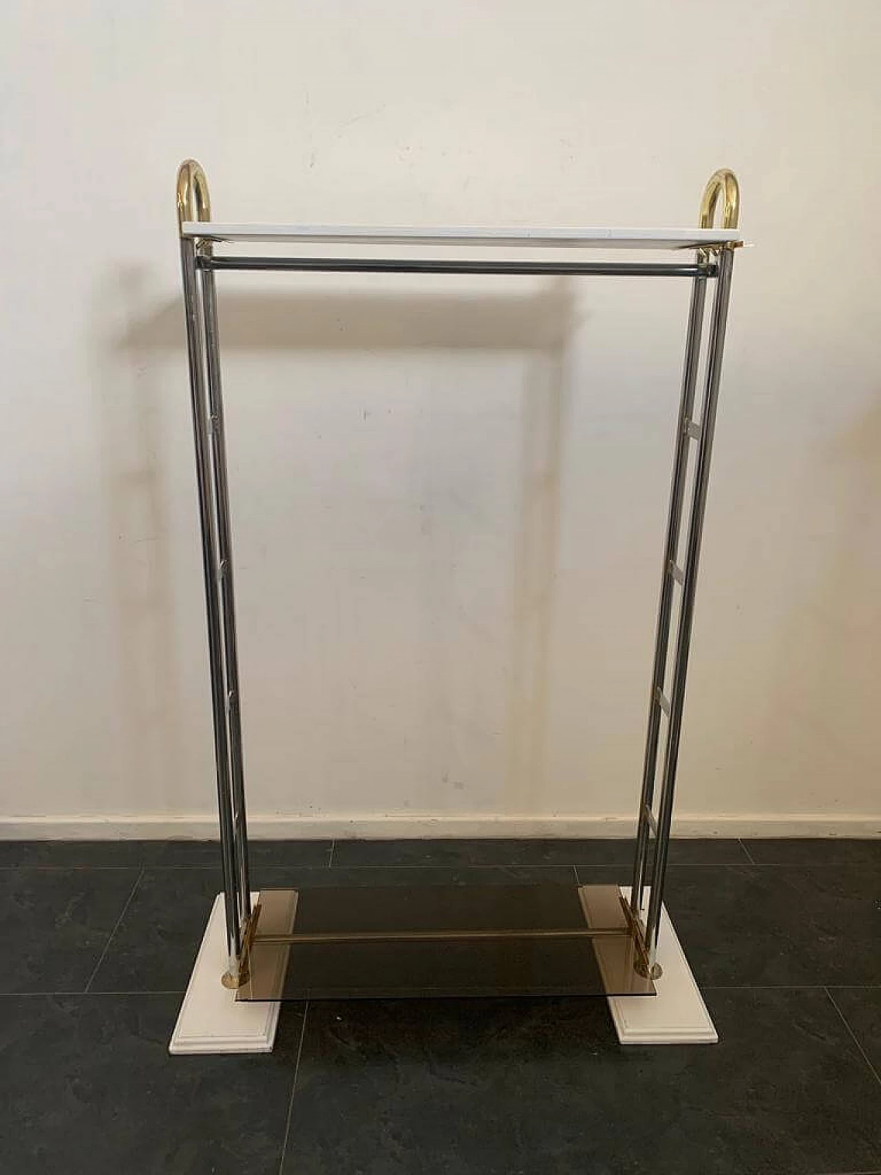 Steel and brass coat rack, 1970s 1344159