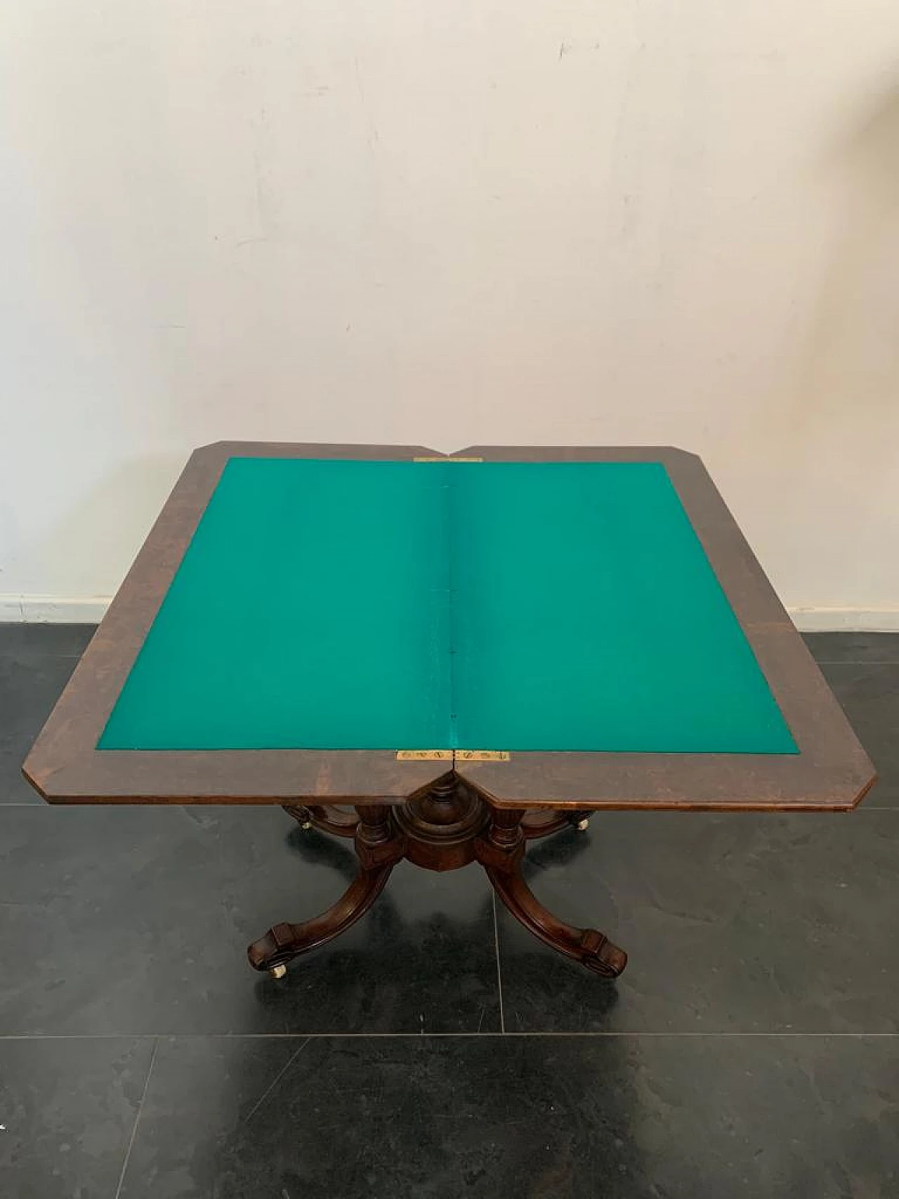 English Regency gaming table in mahogany inlaid on briarwood, 19th century 1344195