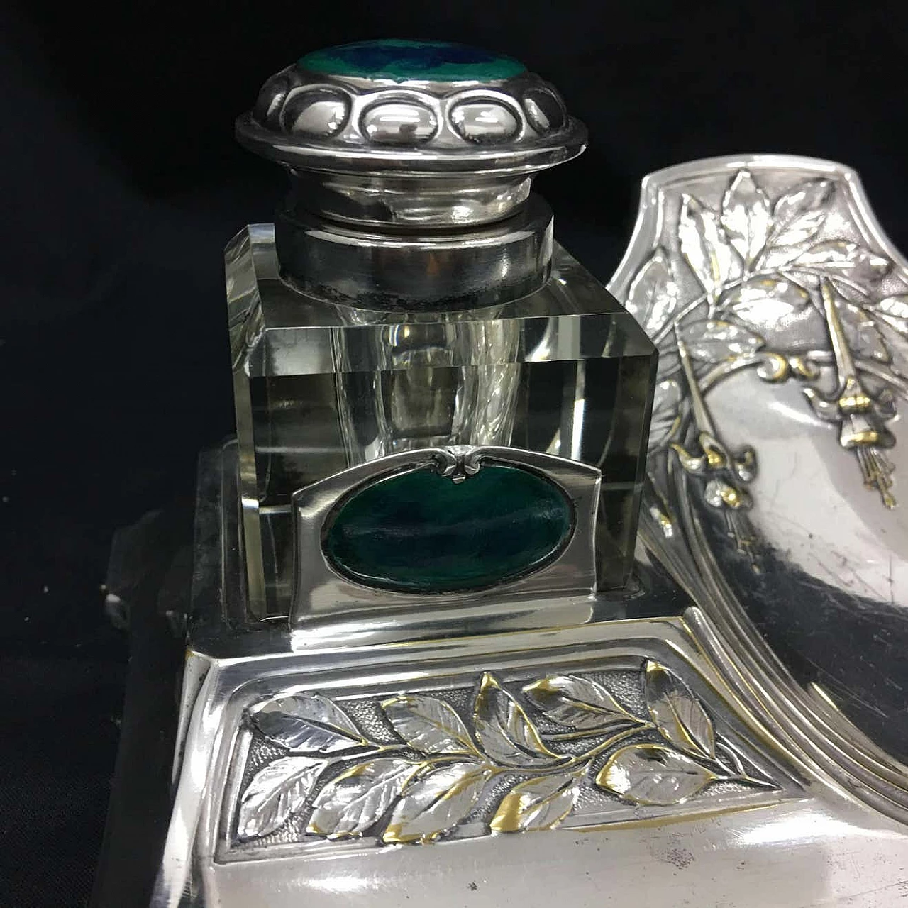 Art Nouveau inkwell in silver plated, 10s 1344268