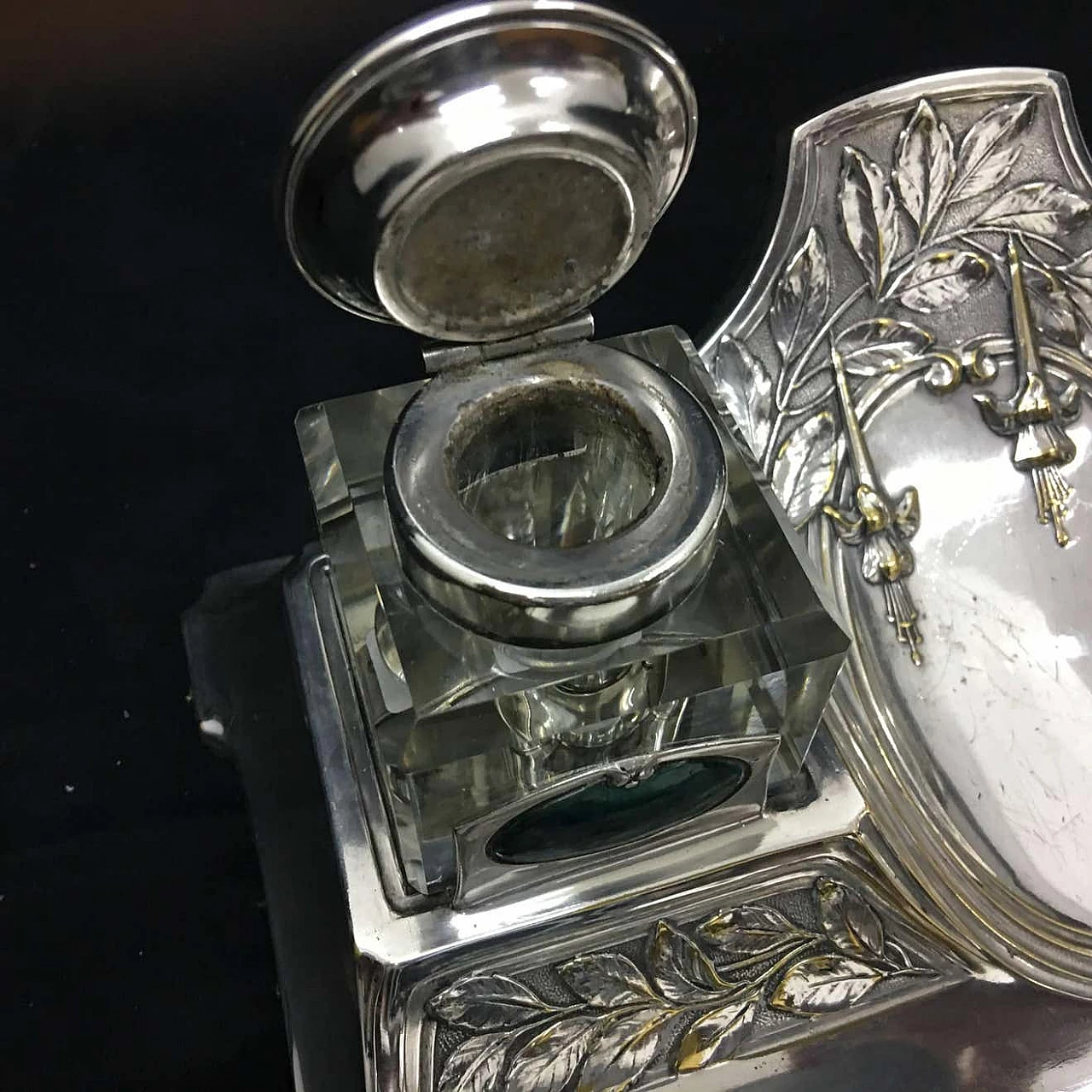 Art Nouveau inkwell in silver plated, 10s 1344269
