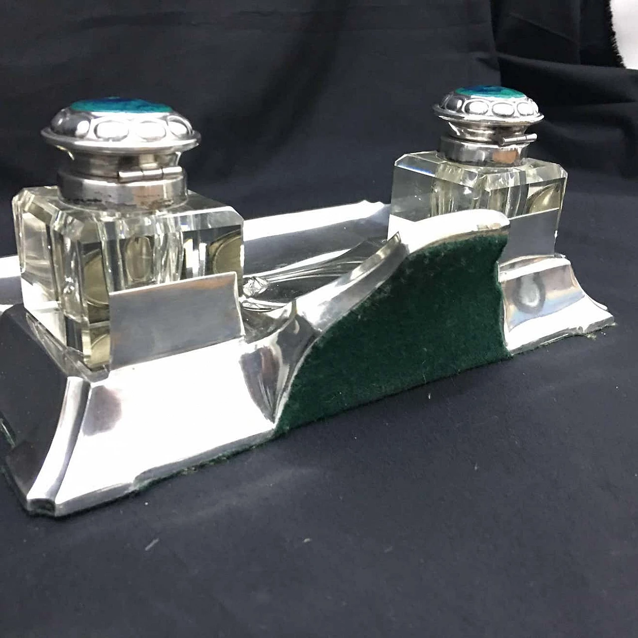Art Nouveau inkwell in silver plated, 10s 1344271