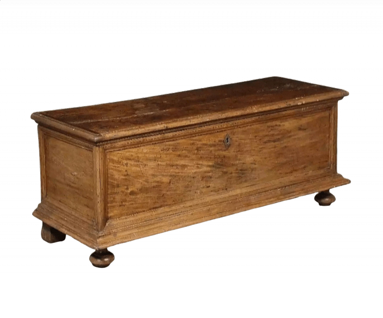 Cassapanca in legno foderata con gigli fiorentini, '700 1344321