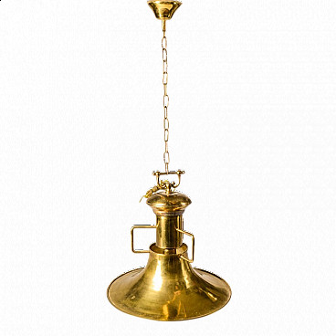 Lampara chandelier in brass, 80s