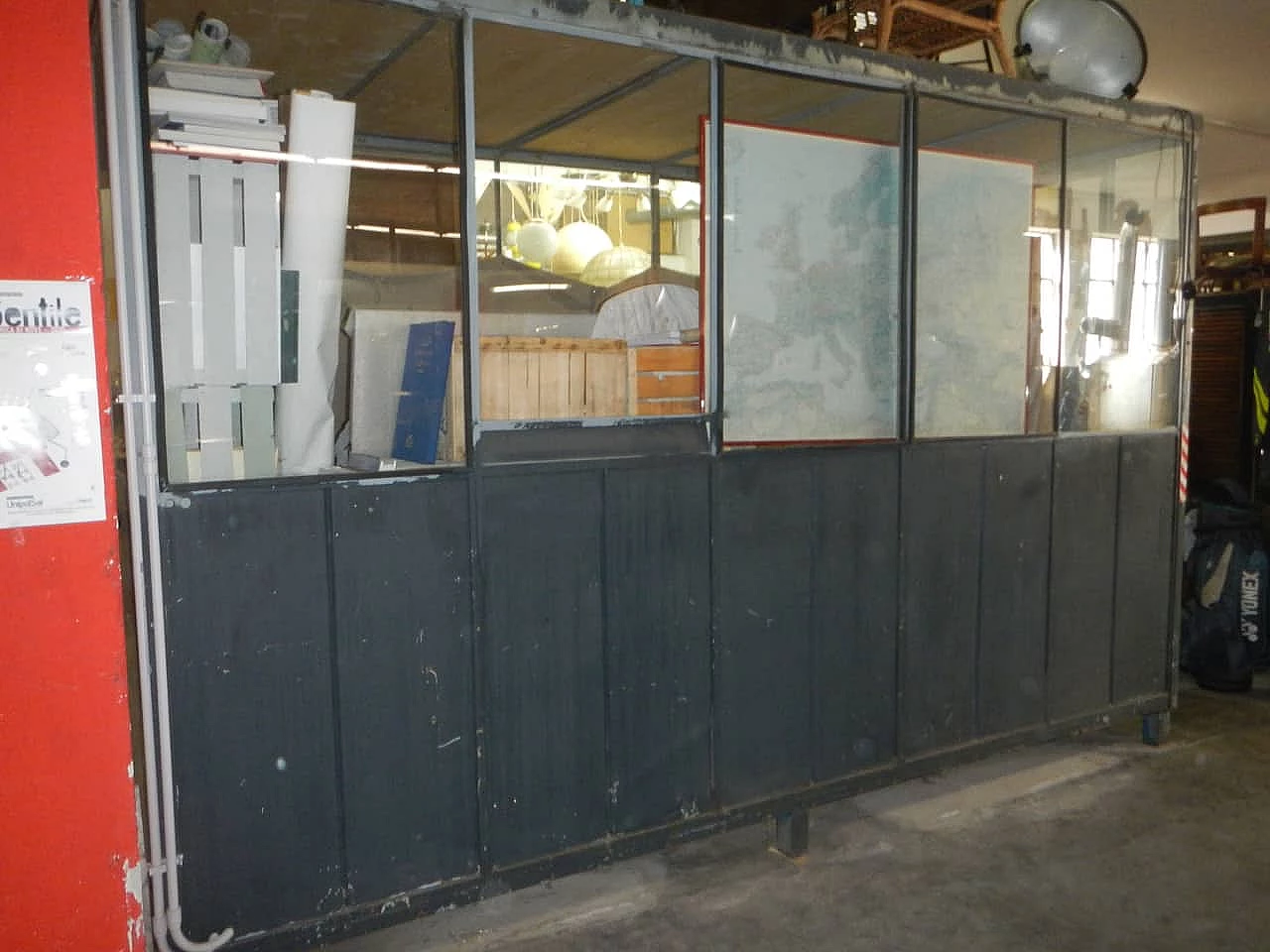 Paratia auto portante da ufficio in metallo, anni '70 1344391