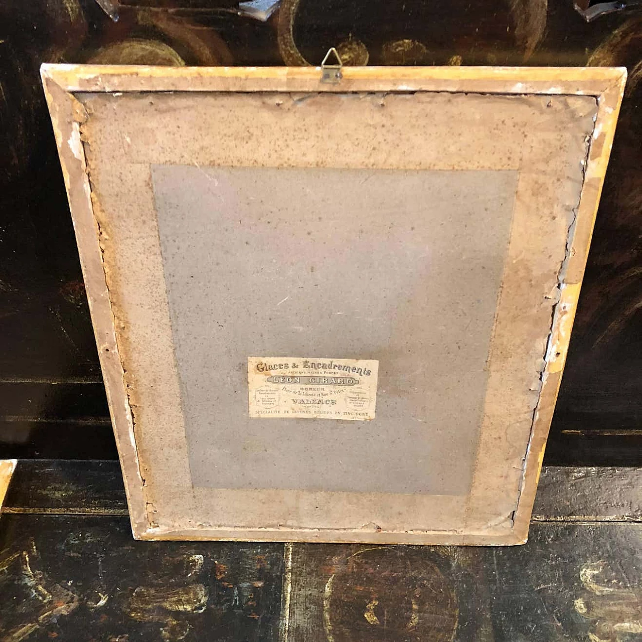 Pair of Neapolitan hand-painted gouaches with gilded wood frames, 1878 1344427