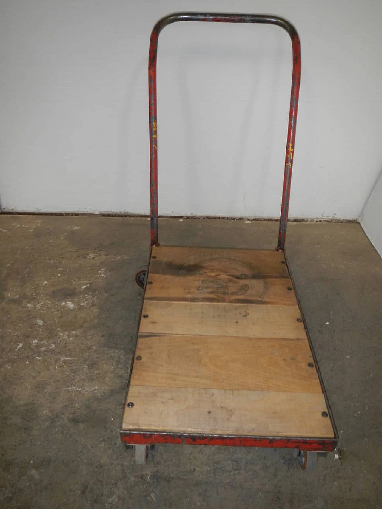 Industrial trolley with oak top, 1960s 1344439