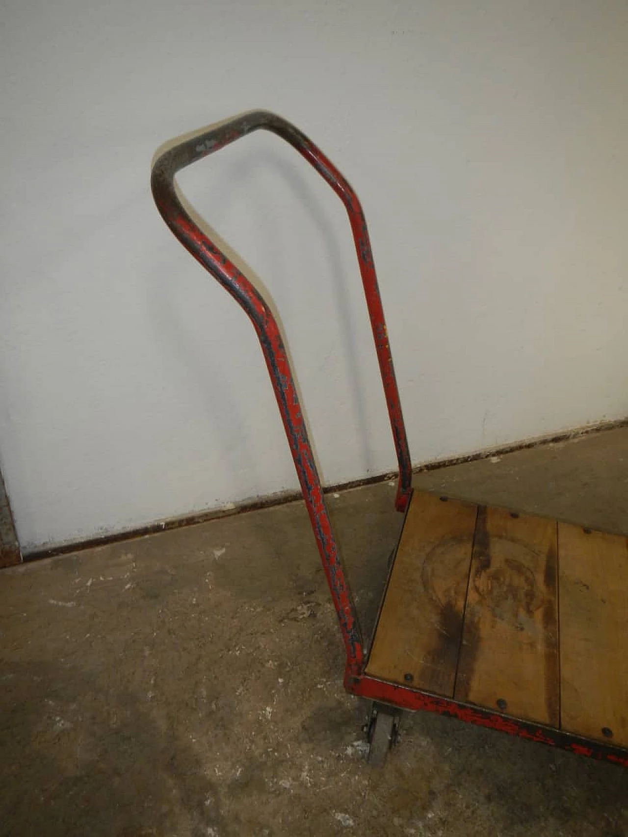 Industrial trolley with oak top, 1960s 1344442