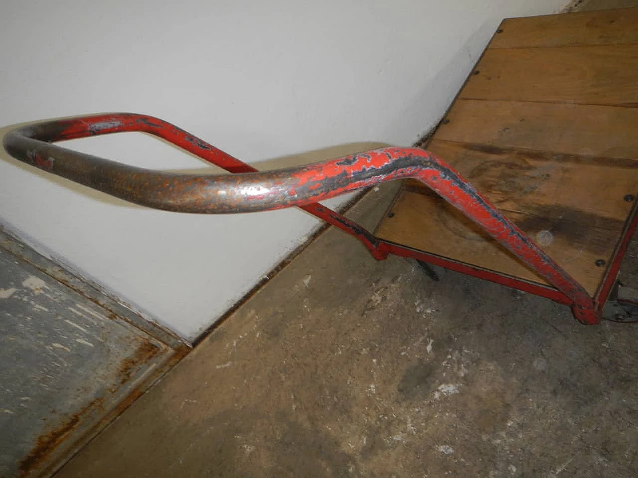 Industrial trolley with oak top, 1960s 1344443