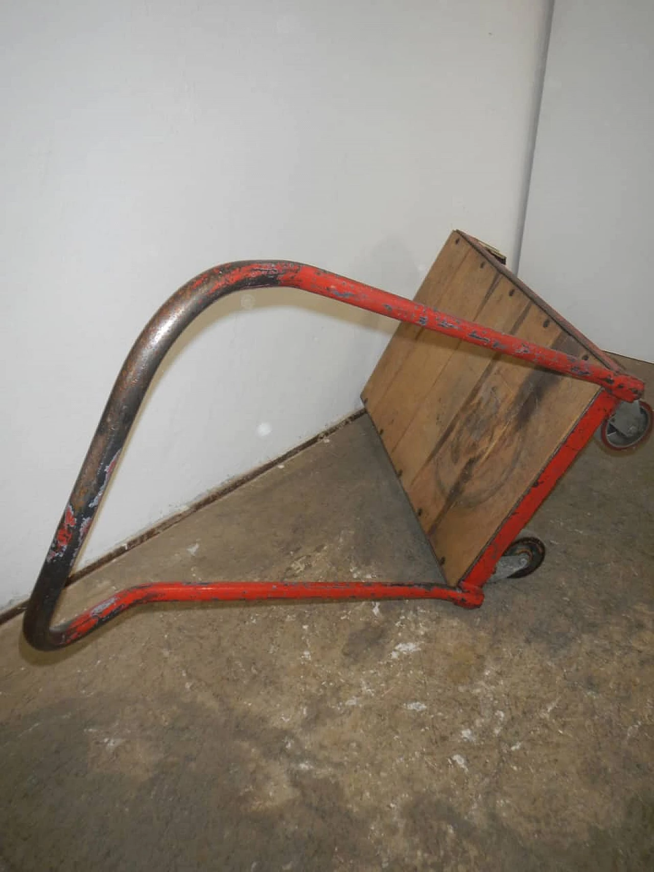 Industrial trolley with oak top, 1960s 1344445