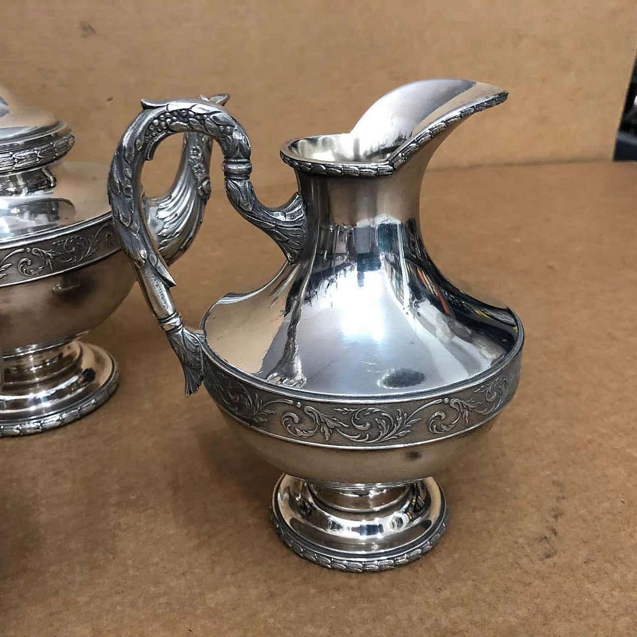 Art Nouveau tea set in silver plated by Wiskemann, 10s 1344539