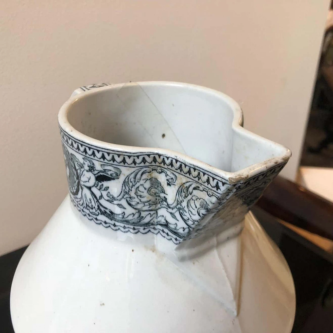 Brocca vittoriana in ceramica, '800 1345209