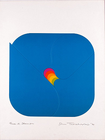 Lithograph Convergence by Shu Takahashi, 1970