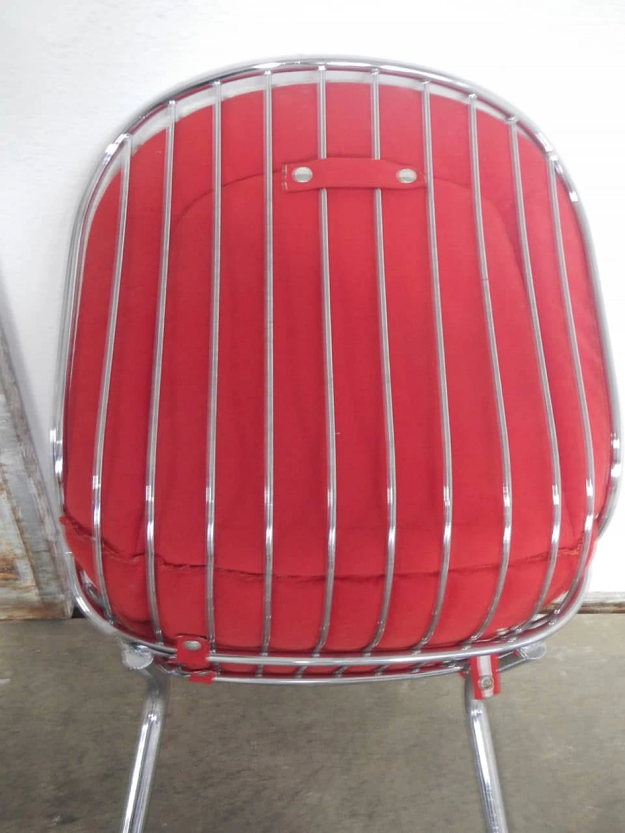 Coppia di sedie cromate in metallo, anni '70 1345555