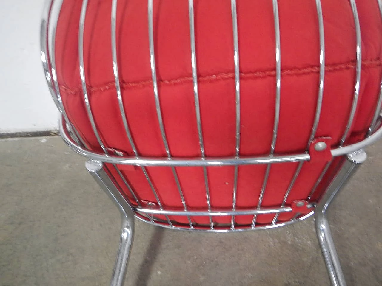Coppia di sedie cromate in metallo, anni '70 1345556