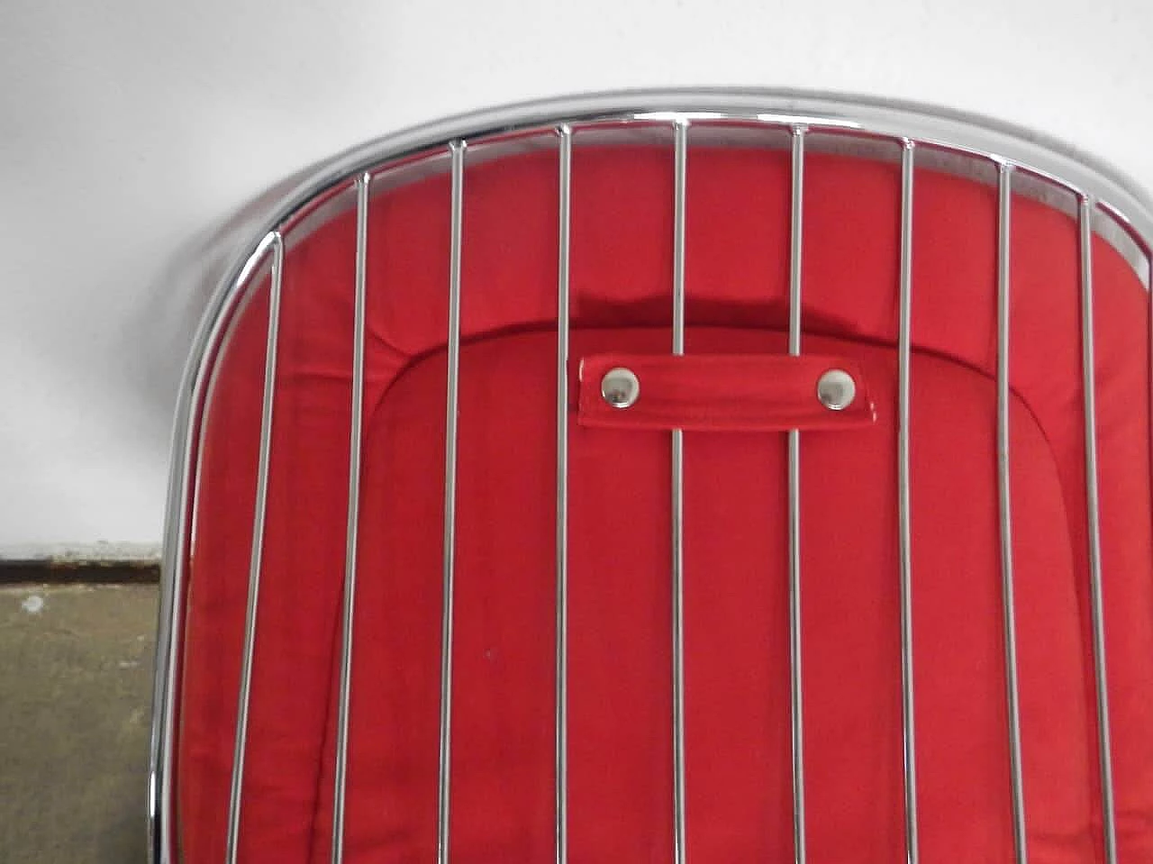 Coppia di sedie cromate in metallo, anni '70 1345558