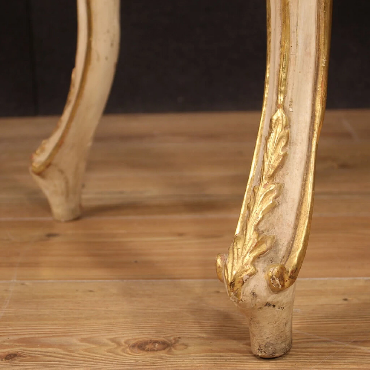 Lacquered and gilded wooden console table 1346040